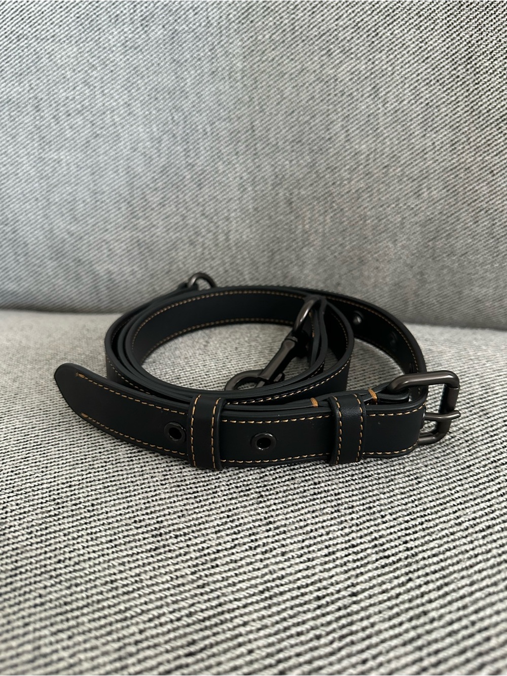 Authentic COACH 1941 Style Thick Leather Replacement Shoulder Strap - Black